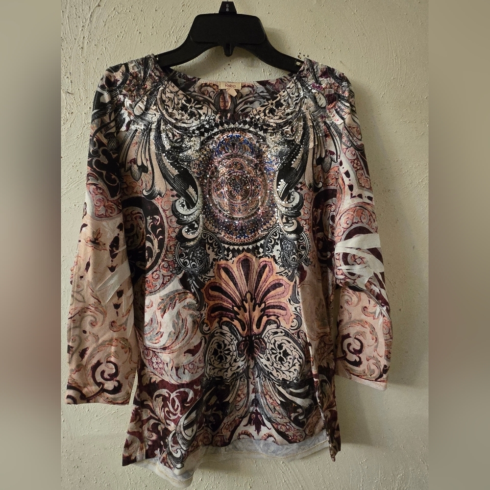 Elegant Paisley Print Women's Top